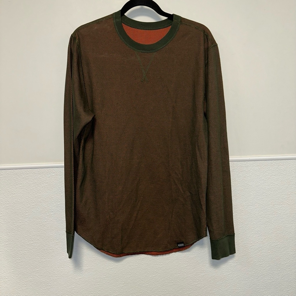 Men's Reversible Orange/Green Size Large Long Sleeved Shirt 02-1592-24